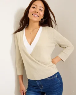 Women Tommy Bahama Sweaters<Addison Shimmer Linen-Blend Cardigan