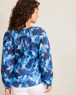 Women Tommy Bahama Tops & Shirts<Agua Amara Seaside Brights Peasant Top