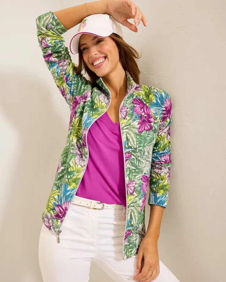 Women Tommy Bahama Loungewear|Jackets<Aruba Jungle Jewels Full-Zip Sweatshirt