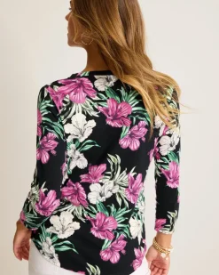 Women Tommy Bahama Loungewear|Tops & Shirts<Ashby Isles Villa Garden 3/4-Sleeve T-Shirt