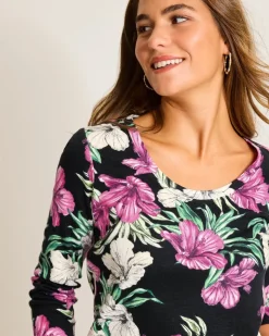 Women Tommy Bahama Loungewear|Tops & Shirts<Ashby Isles Villa Garden 3/4-Sleeve T-Shirt