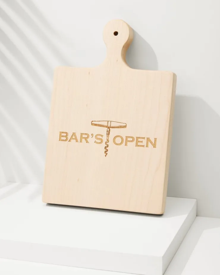 Tommy Bahama Drinkware & Bar<Bar's Open Artisan Maple Wood Board