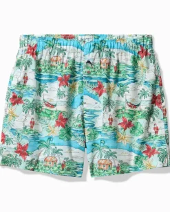 Tommy Bahama Underwear<Big & Tall Woven Tropical Print Boxers