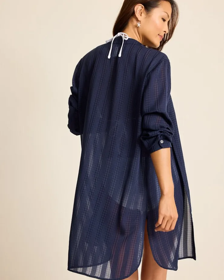 Women Tommy Bahama Beach Coverups<Cadiz Chiffon Boyfriend Beach Shirt