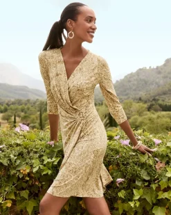 Women Tommy Bahama Dresses<Clara Playa Python Faux-Wrap Dress