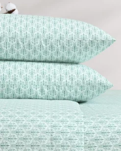 Tommy Bahama Sheet Sets & Bedskirts<Coastal Batik Green 4-Piece Queen Sheet Set