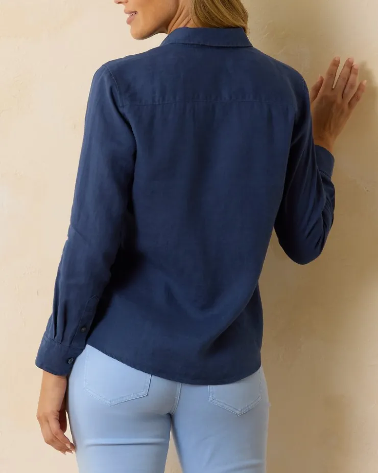 Women Tommy Bahama Tops & Shirts<Coastalina Linen Long-Sleeve Shirt