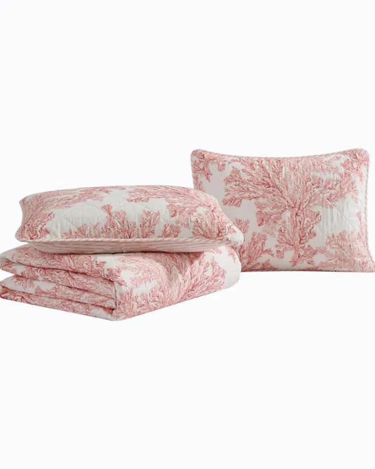 Tommy Bahama Quilts & Blankets<Coral Garden Reversible 2-Piece Twin Quilt Set