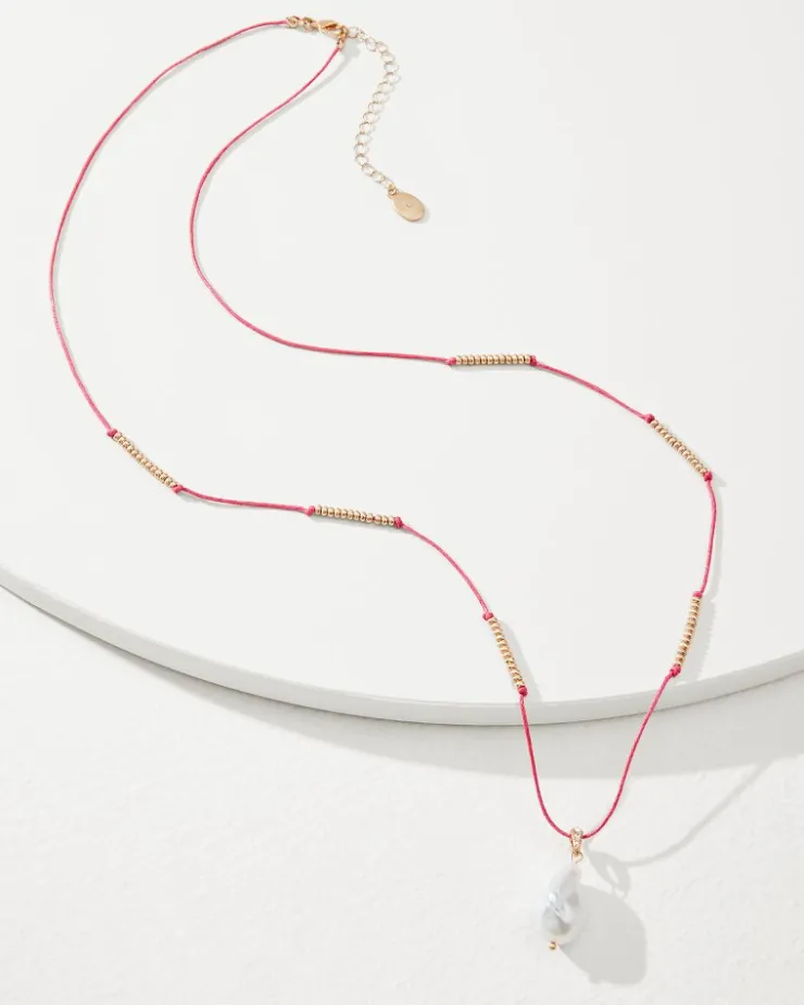 Women Tommy Bahama Jewelry<Coral Isles Thread Pearl Pendant Necklace