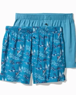 Tommy Bahama Underwear|Loungewear & Pajamas<Cotton Knit Marlin Print Boxers — 2-Pack