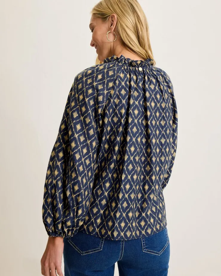 Women Tommy Bahama Tops & Shirts<Diamond Cay Smocked Peasant Top