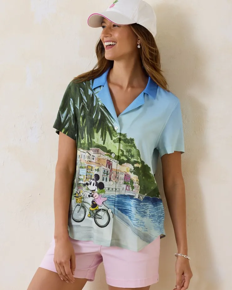 Women Tommy Bahama Tops & Shirts<Disney Coastal Cruisin' Silk Camp Shirt