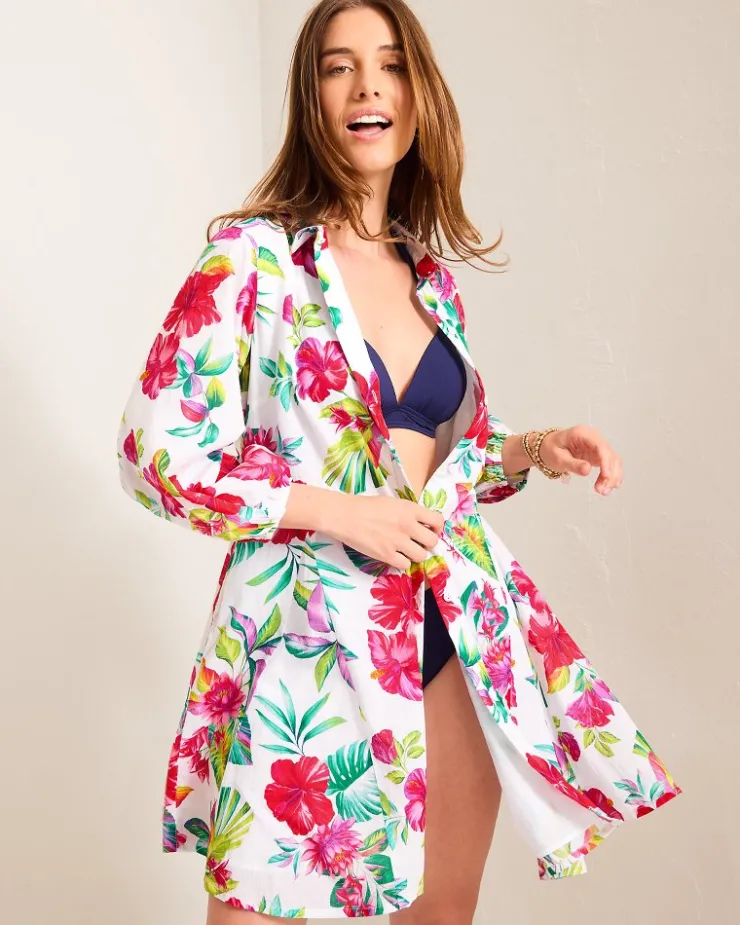 Women Tommy Bahama Beach Coverups|Dresses<Fiesta Floral Coverup Shirt Dress