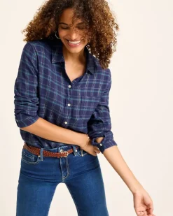 Women Tommy Bahama Tops & Shirts<Golden Sands Flannel Shirt
