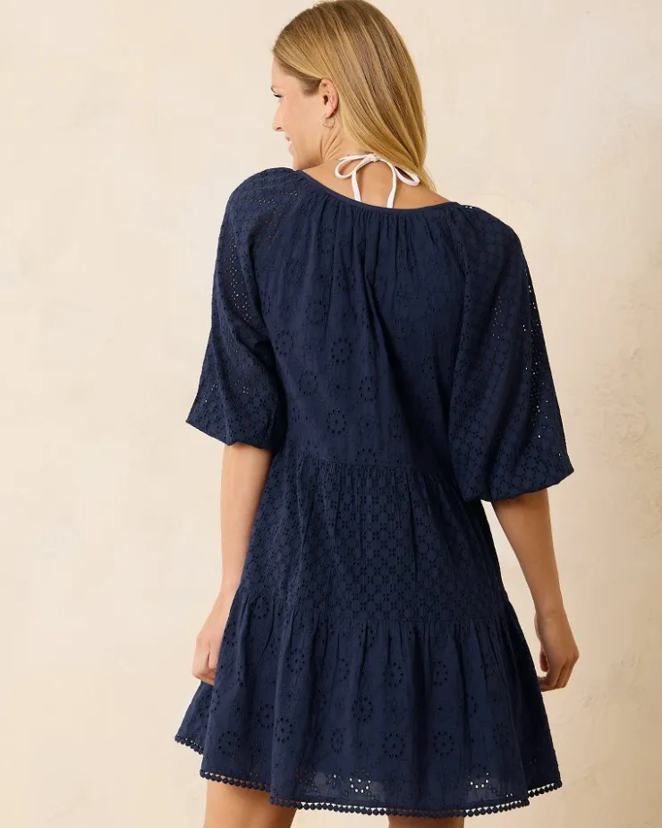 Women Tommy Bahama Beach Coverups|Dresses<Harbour Eyelet Tiered Coverup Dress