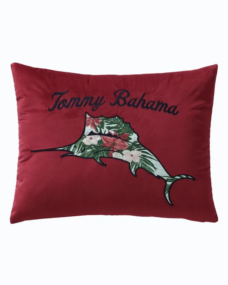 Tommy Bahama Pillows & Shams<Holiday Marlin Velvet Embroide Decorative Pillow