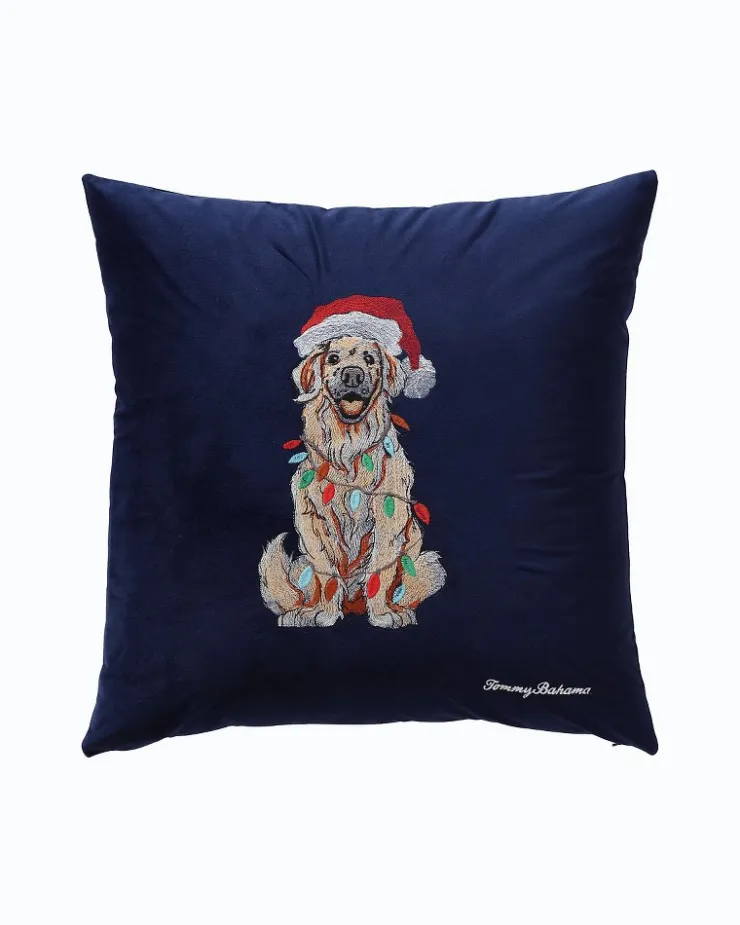 Tommy Bahama Pillows & Shams<Holiday Retriever Velvet Decorative Pillow