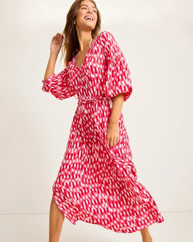 Women Tommy Bahama Beach Coverups|Dresses<Ikat Stripe Midi Coverup Dress