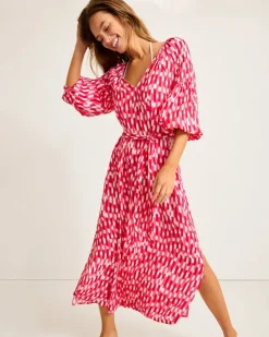 Women Tommy Bahama Beach Coverups|Dresses<Ikat Stripe Midi Coverup Dress