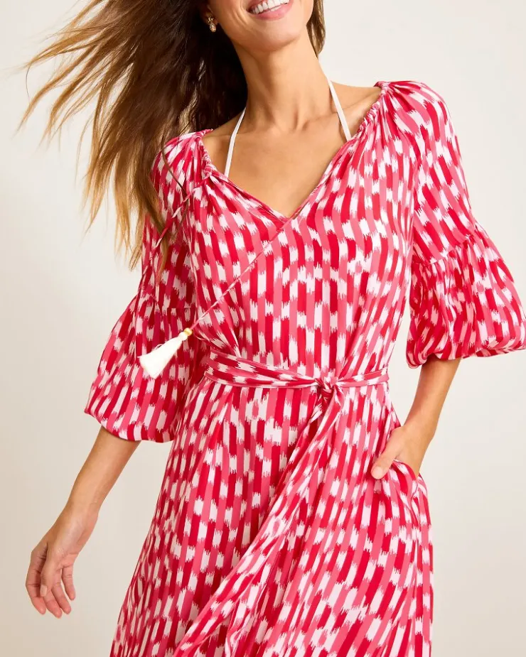 Women Tommy Bahama Beach Coverups|Dresses<Ikat Stripe Midi Coverup Dress