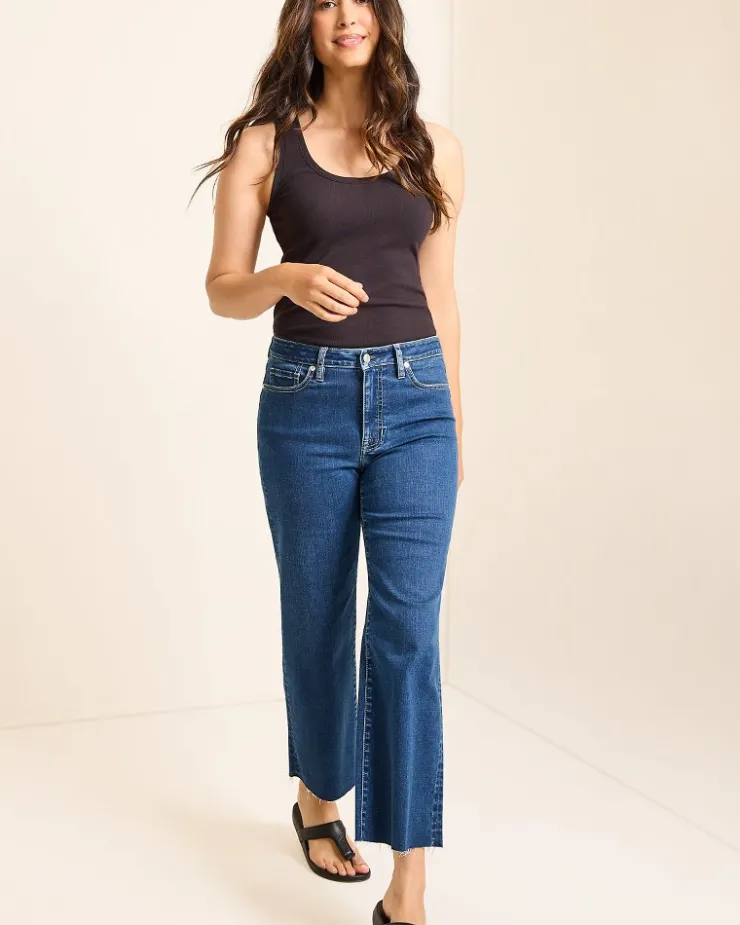 Women Tommy Bahama Pants & Crops|Jeans<Indigo Palms™ High-Rise Cropped Wide-Leg Jeans