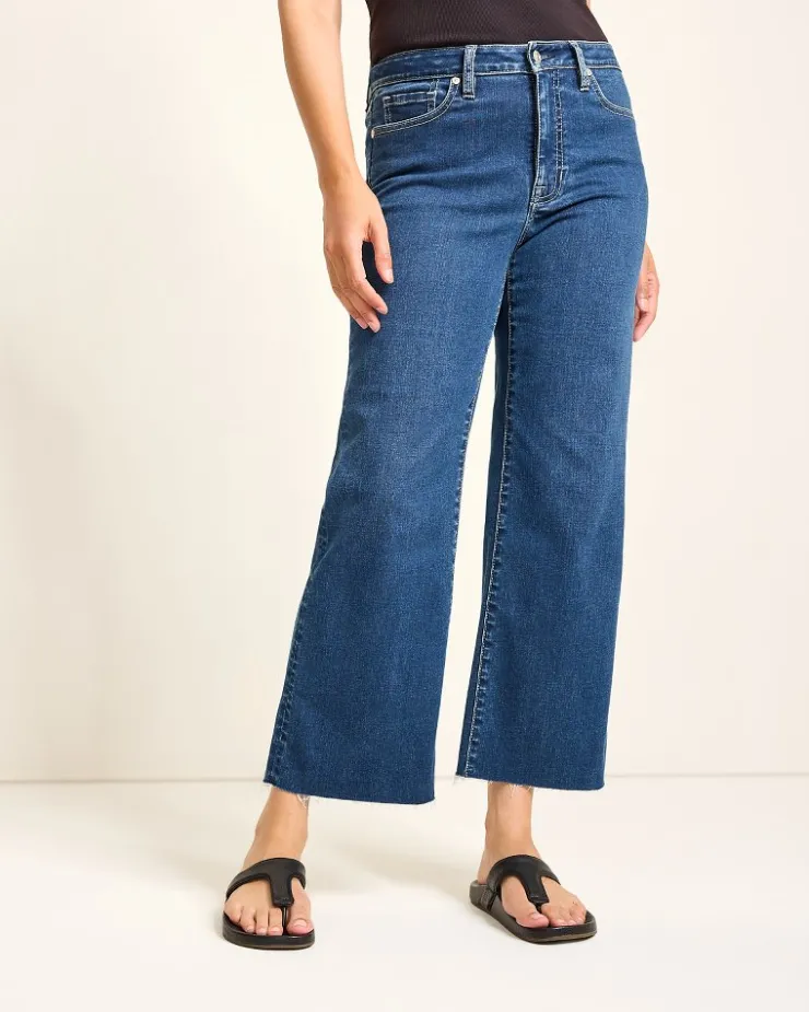 Women Tommy Bahama Pants & Crops|Jeans<Indigo Palms™ High-Rise Cropped Wide-Leg Jeans