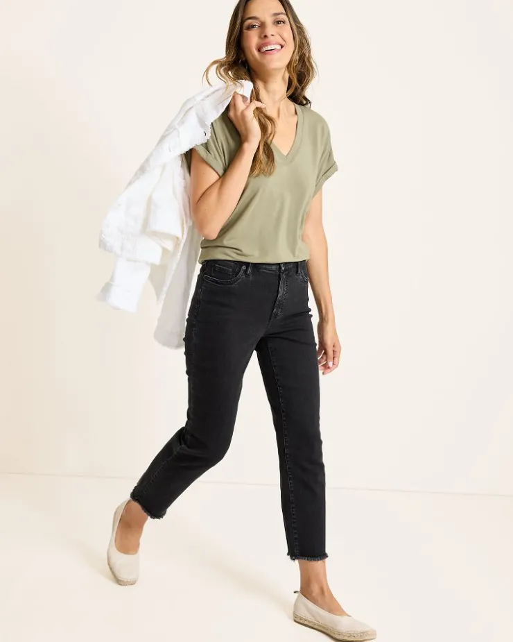 Women Tommy Bahama Pants & Crops|Jeans<Indigo Palms™ High-Rise Cropped Straight-Leg Jeans