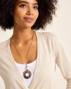 Women Tommy Bahama Jewelry<Indigo Shore Grey Shell Pendant Necklace