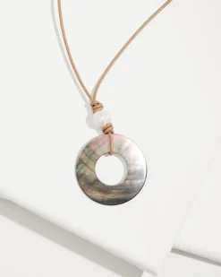 Women Tommy Bahama Jewelry<Indigo Shore Grey Shell Pendant Necklace