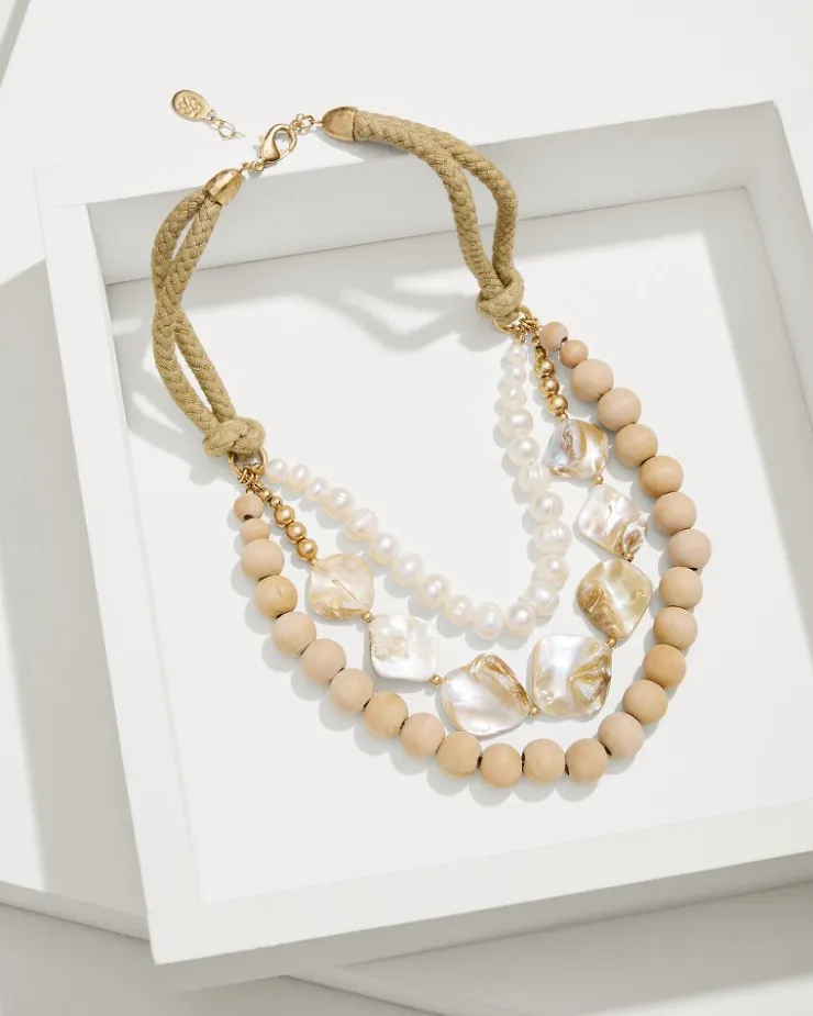 Women Tommy Bahama Jewelry<Indigo Shore Mother of Pearl Shell Statement Necklace
