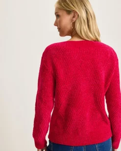 Women Tommy Bahama Sweaters<Island Luna Chenille Shell Stitch Boat-Neck Sweater