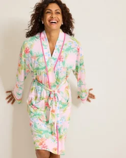 Women Tommy Bahama Sleepwear<Jersey Long-Sleeve Short Robe
