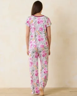 Women Tommy Bahama Sleepwear<Jersey Short Sleeve & Pants Pajama Set