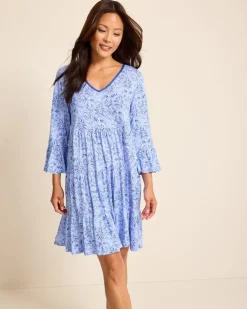 Women Tommy Bahama Sleepwear<Jersey 3/4-Sleeve Short Sleep Dress