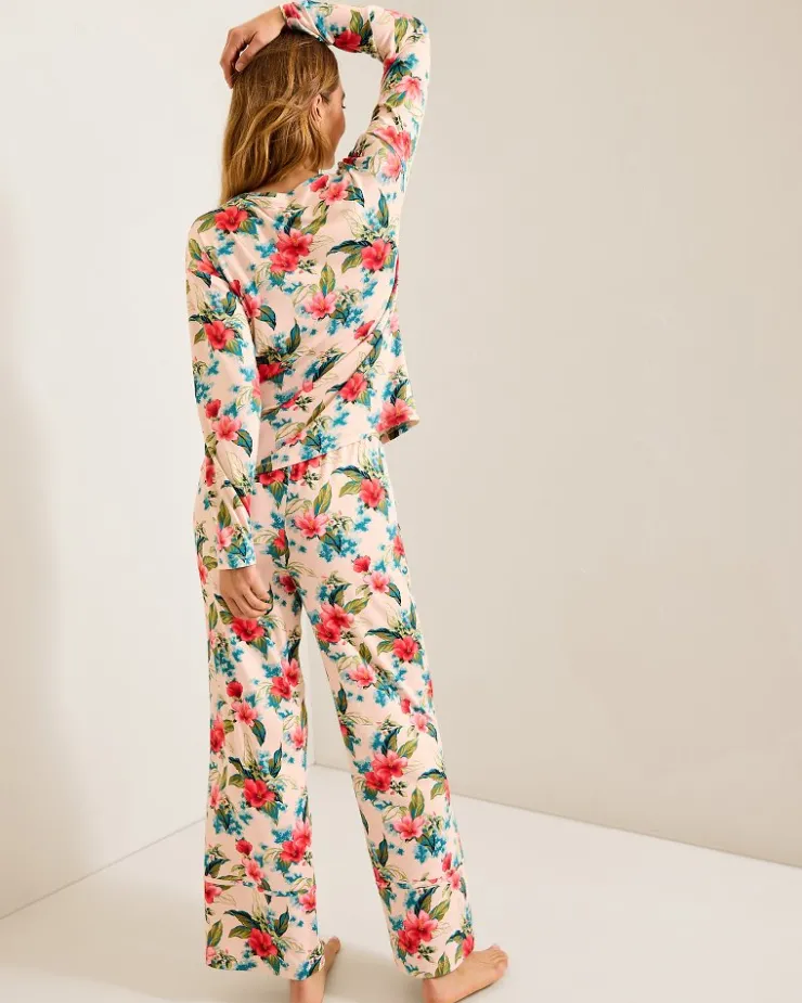 Women Tommy Bahama Sleepwear<Knit Long Sleeve & Pants Pajama Set
