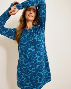 Women Tommy Bahama Sleepwear<Knit Long-Sleeve Short Sleep Dress