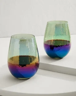 Tommy Bahama Drinkware & Bar<Luster Stemless Wine Glasses — Set of 2
