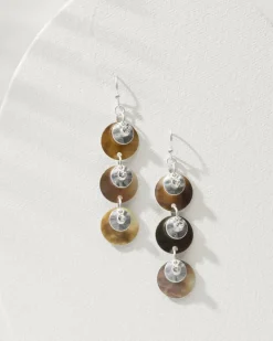 Women Tommy Bahama Jewelry<Marco Island Grey Multi-Shell Drop Earrings