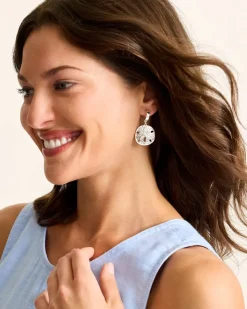 Women Tommy Bahama Jewelry<Marco Island Sand Dollar Drop Hoop Earrings