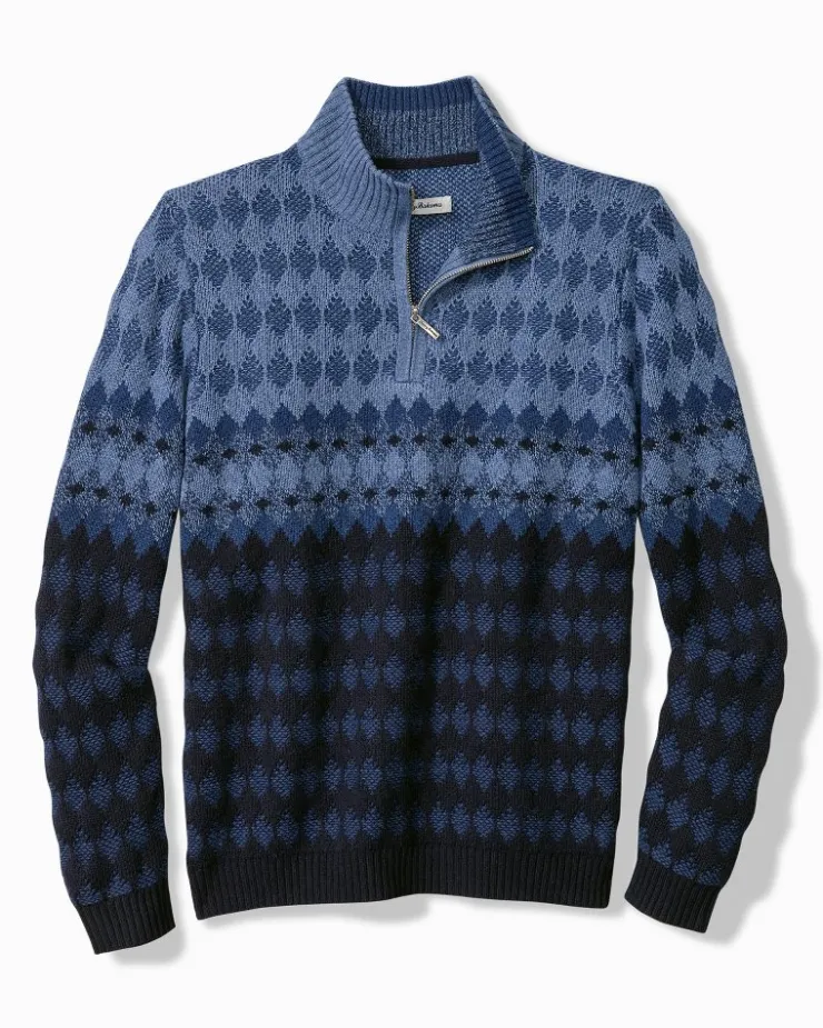 Tommy Bahama Sweaters<Ombré Argyle Half-Zip Sweater