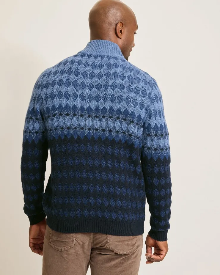 Tommy Bahama Sweaters<Ombré Argyle Half-Zip Sweater