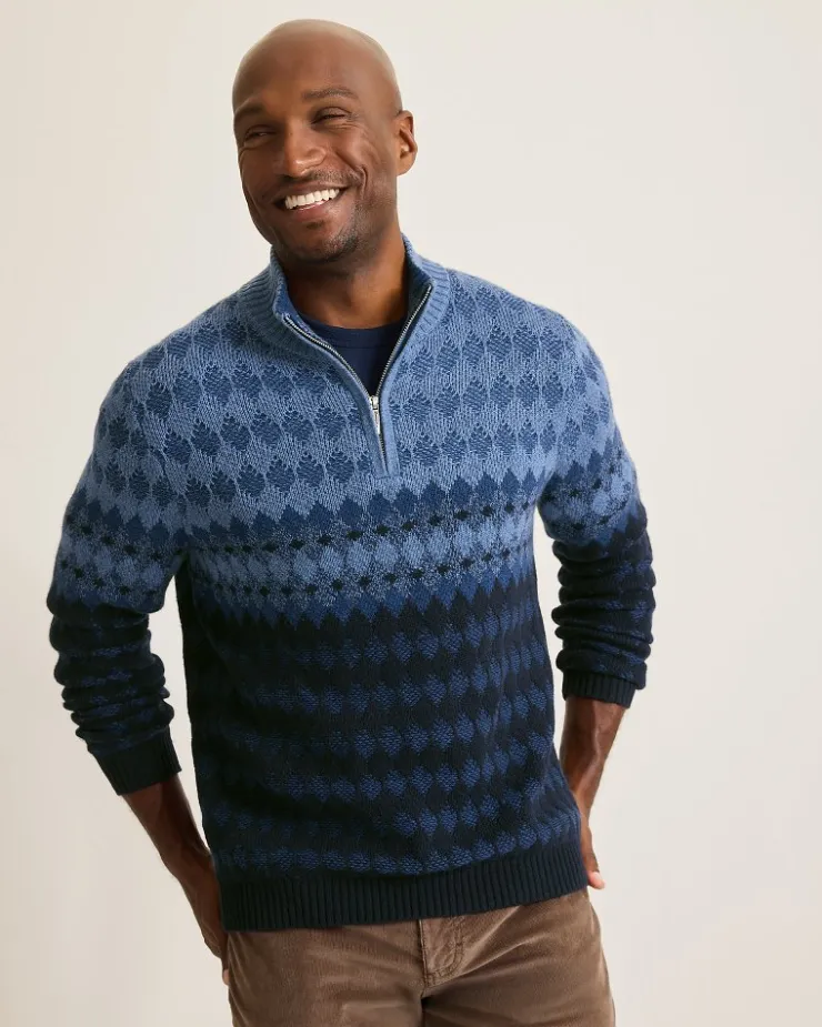Tommy Bahama Sweaters<Ombré Argyle Half-Zip Sweater