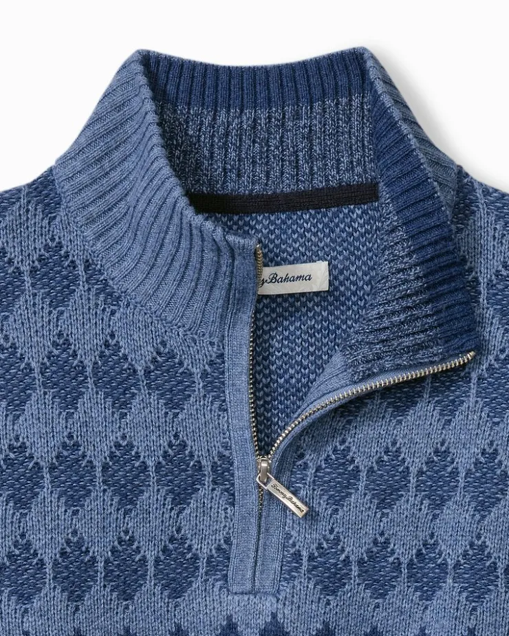 Tommy Bahama Sweaters<Ombré Argyle Half-Zip Sweater