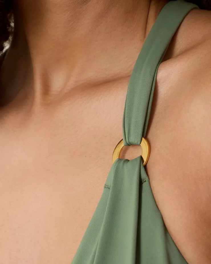 Women Tommy Bahama One-Piece Suits<Paradise Fronds V-Neck One-Piece Swimsuit