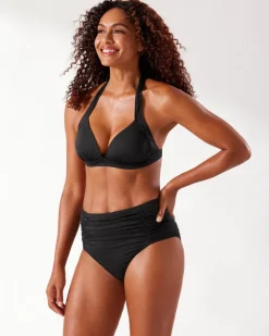 Women Tommy Bahama Bikini Bottoms<Pearl Shirred High-Waist Bikini Bottoms