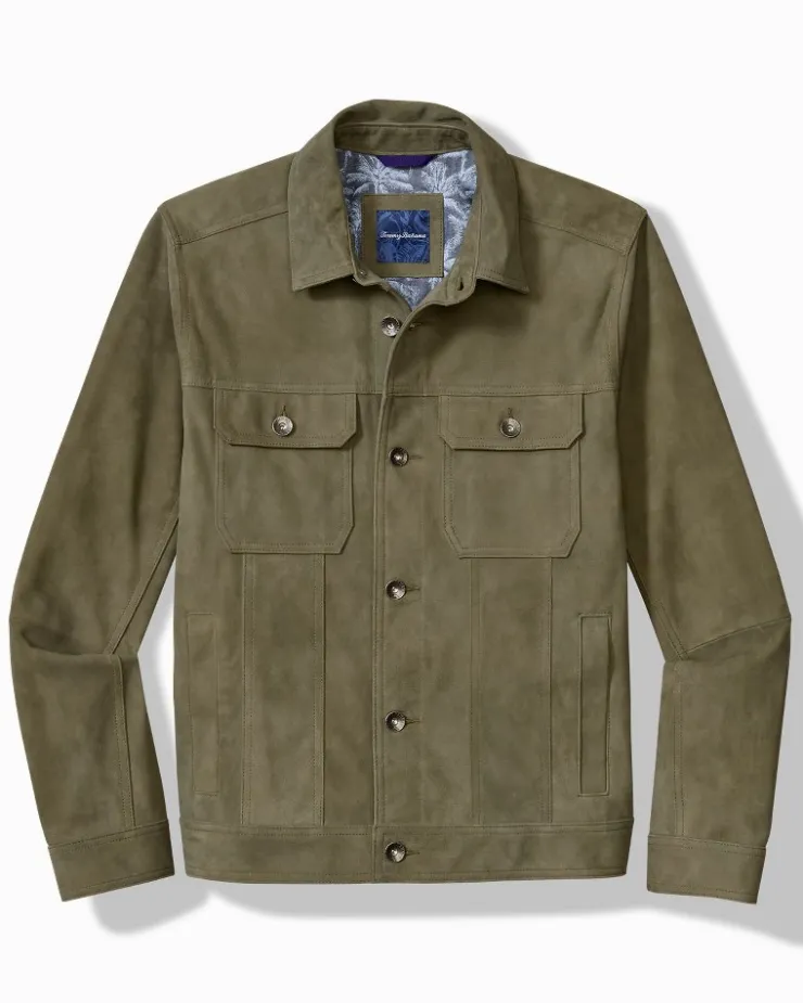 Tommy Bahama Jackets & Outerwear<Pine Lake Suede Trucker Jacket