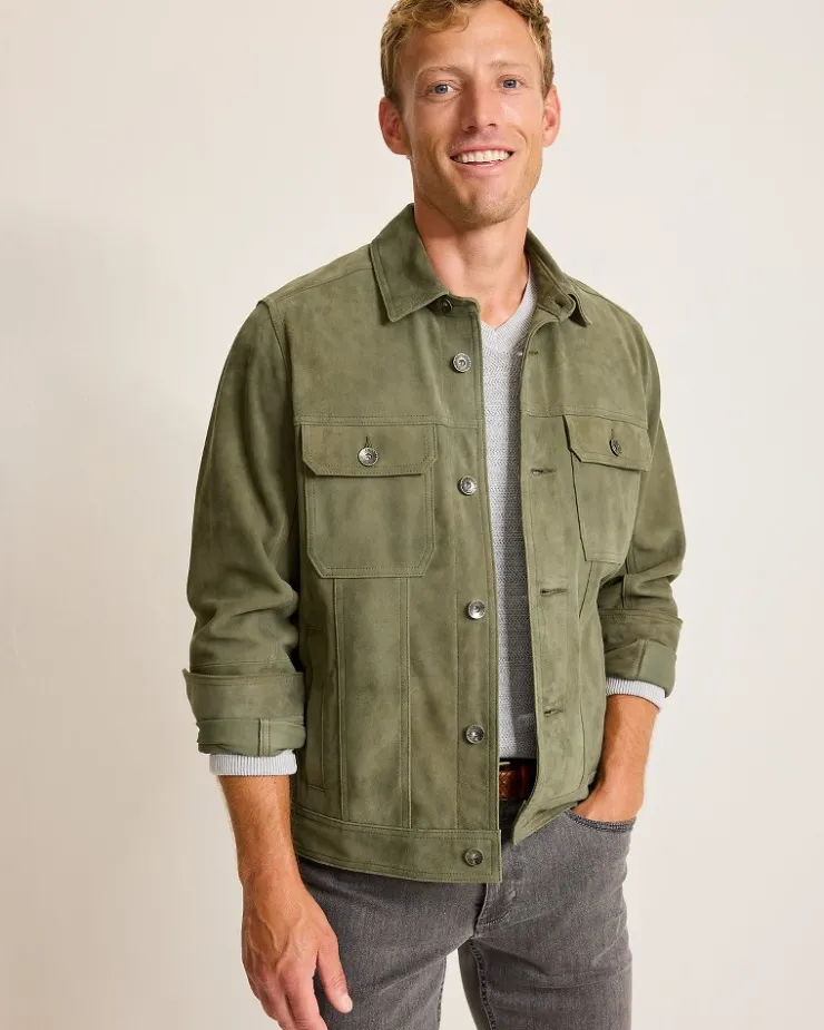 Tommy Bahama Jackets & Outerwear<Pine Lake Suede Trucker Jacket