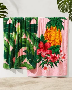 Tommy Bahama Beach Towels<Pineapple Queen & Swaying Fronds Beach Towels — Set of 2