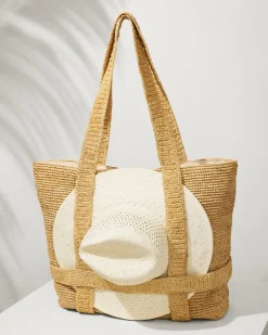 Women Tommy Bahama Luggage & Travel|Beach Bags<Raffia Traveler Tote