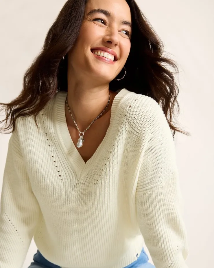 Women Tommy Bahama Sweaters|Tops & Shirts<Salt Wash V-Neck Sweater